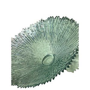 Very Large (20  1/2 in wide) Blue Green Translucent  Console/Decorative Bowl, MC